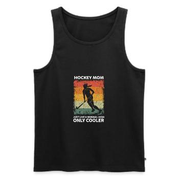 Hockey Mom Wie Eine Normale Mutter Hockeyspieler - Männer Premium Bio Tank Top - Schwarz - Vorne - Michal (187cm)