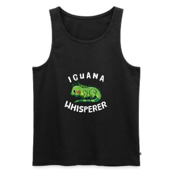 Iluana Whisperer Iguana Reptiles Amateurs - Débardeur bio Premium Homme - noir - Devant - Michal (187cm)