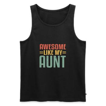 Awesome Like My Aunt For Graduation Day - Men's Premium Organic Tank Top - black - Front - Michal (187cm)
