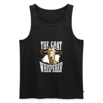 The Goat Whisperer Goat Farmer - Men's Premium Organic Tank Top - black - Front - AI Model Male 178 light (178cm)