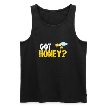 Got Honey? - Männer Premium Bio Tank Top - Schwarz - Vorne - AI Model Male 178 light (178cm)