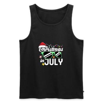 Noël Été Santa Beach Sun Holiday X-Mas - Débardeur bio Premium Homme - noir - Devant - Michal (187cm)
