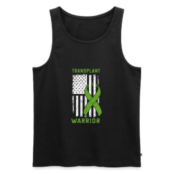 USA Flagge Organspender Transplantation Organ - Männer Premium Bio Tank Top - Schwarz - Vorne - Michal (187cm)