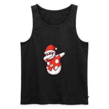Dabbing Schneemann Sommer Weihnachten X-Mas - Männer Premium Bio Tank Top - Schwarz - Vorne - Michal (187cm)