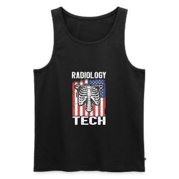 USA 4th Of July Radiologie Radiologe Medizin Arzt - Männer Premium Bio Tank Top - Schwarz - Vorne - AI Model Male 178 light (178cm)