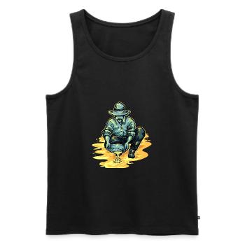 Goldsucher Goldmine Goldwäscher Goldrausch - Männer Premium Bio Tank Top - Schwarz - Vorne - AI Model Male 178 light (178cm)
