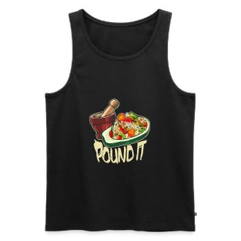 Pound It Green Asia Thaïlande Nourriture Papaye Cuisine - Débardeur bio Premium Homme - noir - Devant - Michal (187cm)