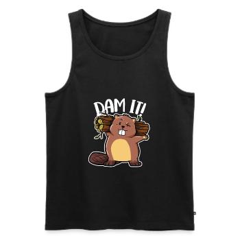 Biber Liebhaber Nagetier Tierfreund Biber - Männer Premium Bio Tank Top - Schwarz - Vorne - AI Model Male 178 light (178cm)