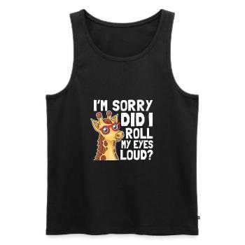 Did I Roll My Eyes Out Loud Sarkasmus Ironie - Männer Premium Bio Tank Top - Schwarz - Vorne - AI Model Male 178 light (178cm)