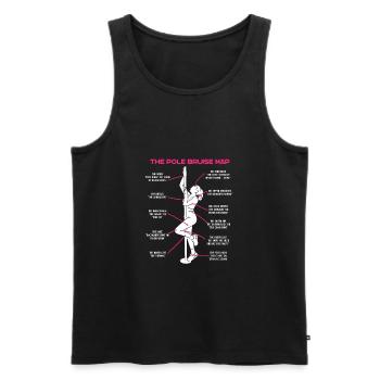 The Pole Bruise Map Funny Pole Dancer Dancing - Men's Premium Organic Tank Top - black - Front - AI Model Male 178 light (178cm)