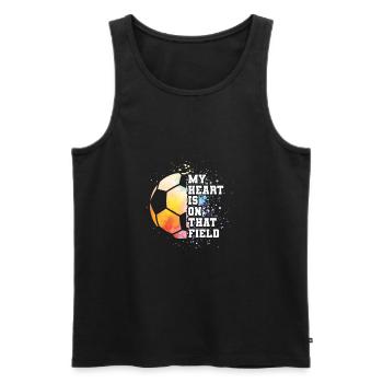 Fußballmama Fußball Mutter Sprüche Torwart Stürmer - Männer Premium Bio Tank Top - Schwarz - Vorne - Michal (187cm)