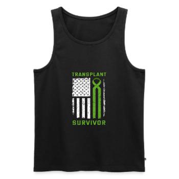 USA Flagge Organspender Transplantation Organ - Männer Premium Bio Tank Top - Schwarz - Vorne - Michal (187cm)