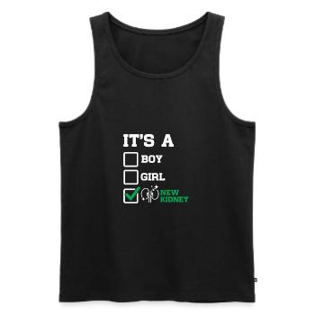 New Kidney Organ Surgery Transplant Recipient - Men's Premium Organic Tank Top - black - Front - Michal (187cm)
