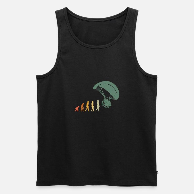 Evolution Gleitschirmflieger Paragliding Pilot - Männer Premium Bio Tank Top - Schwarz