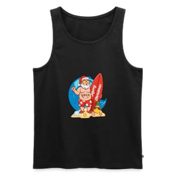 Joyeux Noël Weihnachten Santa Nikolaus Noël - Débardeur bio Premium Homme - noir - Devant - Michal (187cm)