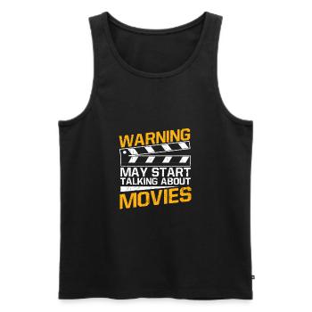 Cinéphiles Cinéma Critiques de cinéma Cinéphiles - Débardeur bio Premium Homme - noir - Devant - Michal (187cm)