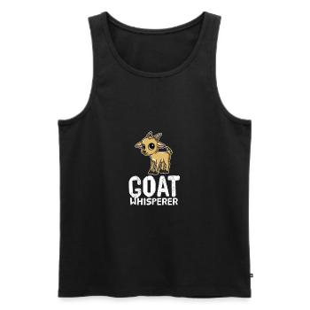 Funny Goat Lover Goat Whisperer - Men's Premium Organic Tank Top - black - Front - Michal (187cm)