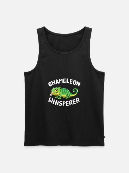 Funny Chameleon Lover Chameleon Whisperer - Men's Premium Organic Tank Top - black