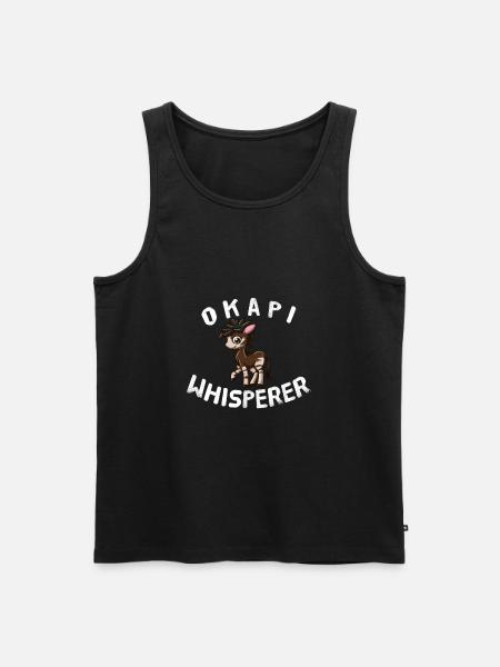 Funny Okapi Lover Okapi Whisperer - Men's Premium Organic Tank Top - black
