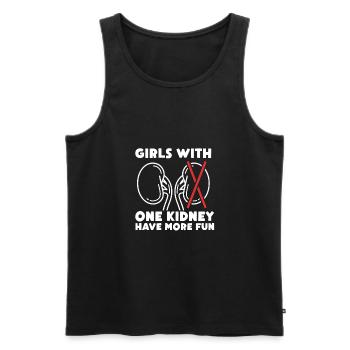 Kidney Donor Transplant Nephrology Nurse Dialysis - Men's Premium Organic Tank Top - black - Front - Michal (187cm)