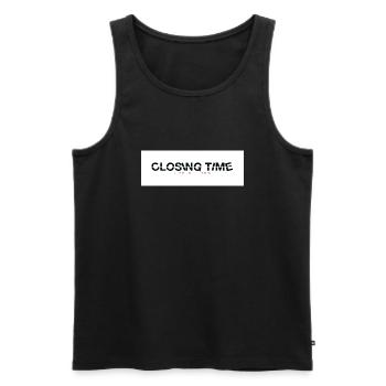 closing time - Männer Premium Bio Tank Top - Schwarz - Vorne - AI Model Male 178 light (178cm)