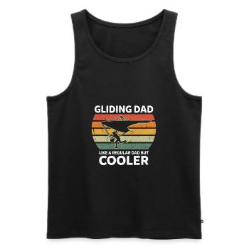 Segelfliegen Dad Normaler Vater Nur Cooler Papa - Männer Premium Bio Tank Top - Schwarz - Vorne - Michal (187cm)