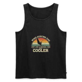 Windsurfen Dad Normaler Vater Nur Cooler Papa - Männer Premium Bio Tank Top - Schwarz - Vorne - AI Model Male 178 light (178cm)