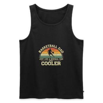 Basketball Dad Just Like A Normal Dad Only Cooler - Men's Premium Organic Tank Top - black - Front - AI Model Male 178 light (178cm)