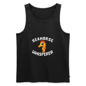 Seepferdchen Whisperer Meerestier Ozean Fisch - Männer Premium Bio Tank Top - Schwarz - Vorne - Michal (187cm)