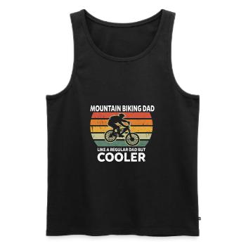 Mountain Biking Dad Like A Regular Dad But Cooler - Men's Premium Organic Tank Top - black - Front - Michal (187cm)