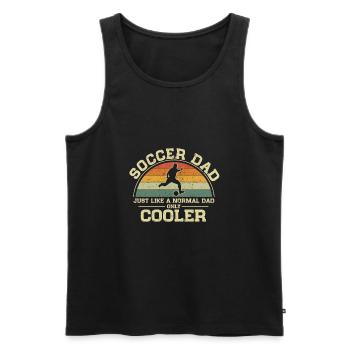 Fußball Dad Normaler Vater Nur Cooler Papa - Männer Premium Bio Tank Top - Schwarz - Vorne - AI Model Male 178 light (178cm)