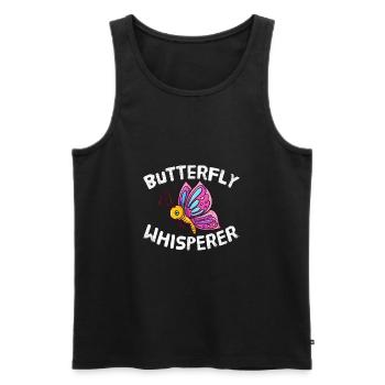 Butterfly Whisperer Insectes Amant Papillon - Débardeur bio Premium Homme - noir - Devant - AI Model Male 178 light (178cm)