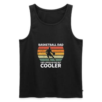 Retro Basketball Dad Like A Regular Dad But Cooler - Men's Premium Organic Tank Top - black - Front - AI Model Male 178 light (178cm)