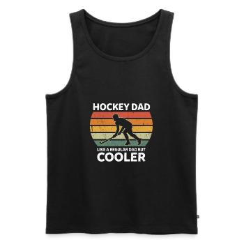 Hockey Papa Normal Père Seulement Cool Papa - Débardeur bio Premium Homme - noir - Devant - Michal (187cm)