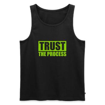 trust the process Quote - Men's Premium Organic Tank Top - black - Front - AI Model Male 178 light (178cm)