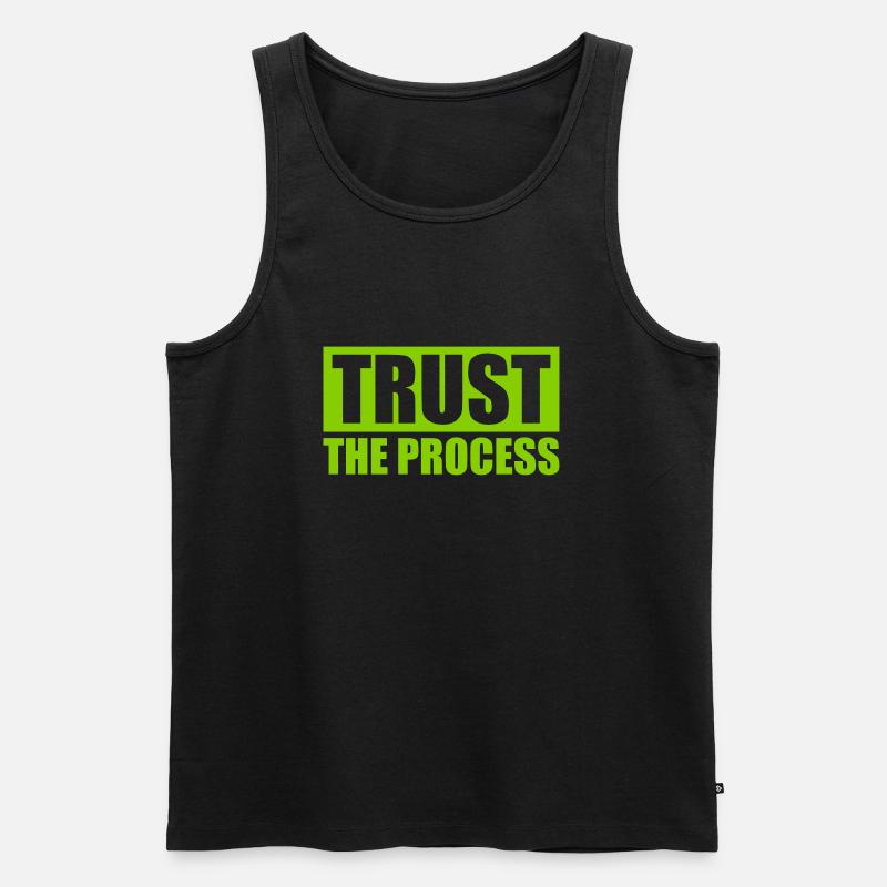trust the process Zitat - Männer Premium Bio Tank Top - Schwarz