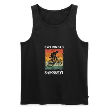 Radfahren Papa Lustige Vater Sprüche Vatertag - Männer Premium Bio Tank Top - Schwarz - Vorne - Michal (187cm)