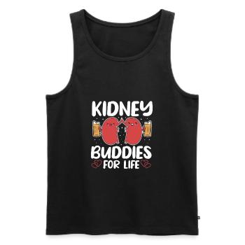 Kidney Buddies For Life Organ Donation Awareness - Men's Premium Organic Tank Top - black - Front - Michal (187cm)