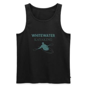 Whitewater Kayaking - Men's Premium Organic Tank Top - black - Front - AI Model Male 178 light (178cm)