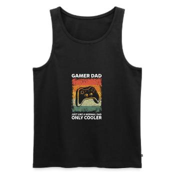 Videospiele Papa Lustige Vater Sprüche Vatertag - Männer Premium Bio Tank Top - Schwarz - Vorne - Michal (187cm)