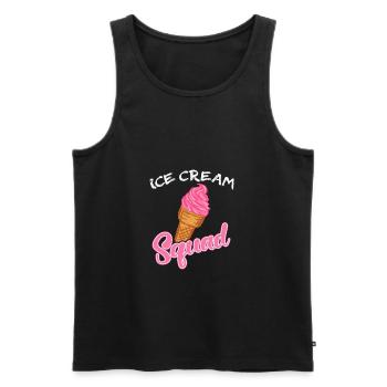 Ice Cream Squad Ice Cream Lover Birthday Crew - Men's Premium Organic Tank Top - black - Front - Michal (187cm)