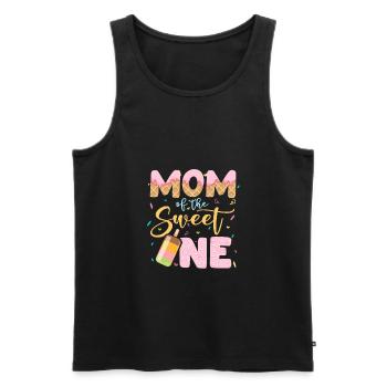 Maman Amateur de crème glacée Mère Dictons Gaufrier - Débardeur bio Premium Homme - noir - Devant - Michal (187cm)