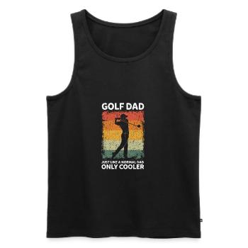 Golf Dad Like A Normal Dad Only Cooler - Men's Premium Organic Tank Top - black - Front - Michal (187cm)