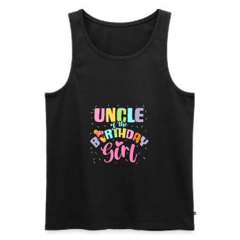 Crème glacée Oncle Fête d’anniversaire Neveu Nièce Crème glacée - Débardeur bio Premium Homme - noir - Devant - Michal (187cm)