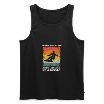 Snowboarden Papa Lustige Vater Sprüche Vatertag - Männer Premium Bio Tank Top - Schwarz - Vorne - Michal (187cm)