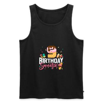9. Geburtstag Neun Jahre B-Day Eiscreme Party - Männer Premium Bio Tank Top - Schwarz - Vorne - Michal (187cm)