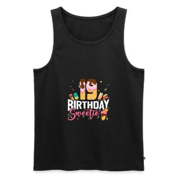 19. Geburtstag Happy Birthday Eiscreme Liebhaber - Männer Premium Bio Tank Top - Schwarz - Vorne - AI Model Male 178 light (178cm)