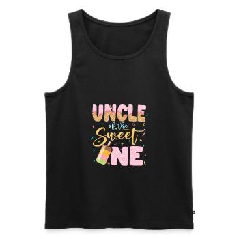 Oncle du Sweet One Best Uncle Crème glacée - Débardeur bio Premium Homme - noir - Devant - Michal (187cm)