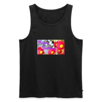Happy Birthday! - Männer Premium Bio Tank Top - Schwarz - Vorne - AI Model Male 178 light (178cm)