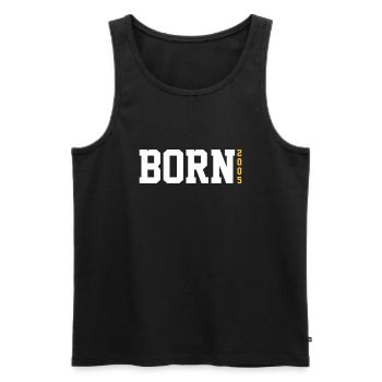 18th birthday Young girls 18 years 2005 funny - Men's Premium Organic Tank Top - black - Front - AI Model Male 178 light (178cm)